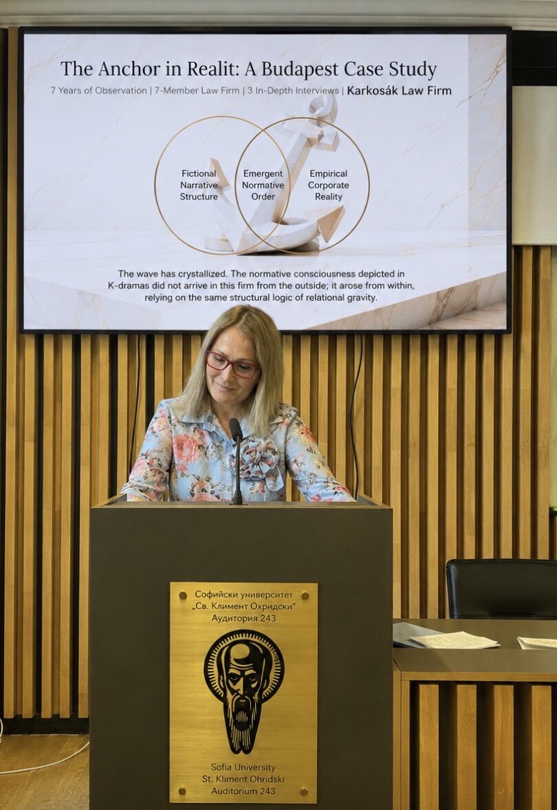 Dr. Mária Keresztes presenting research