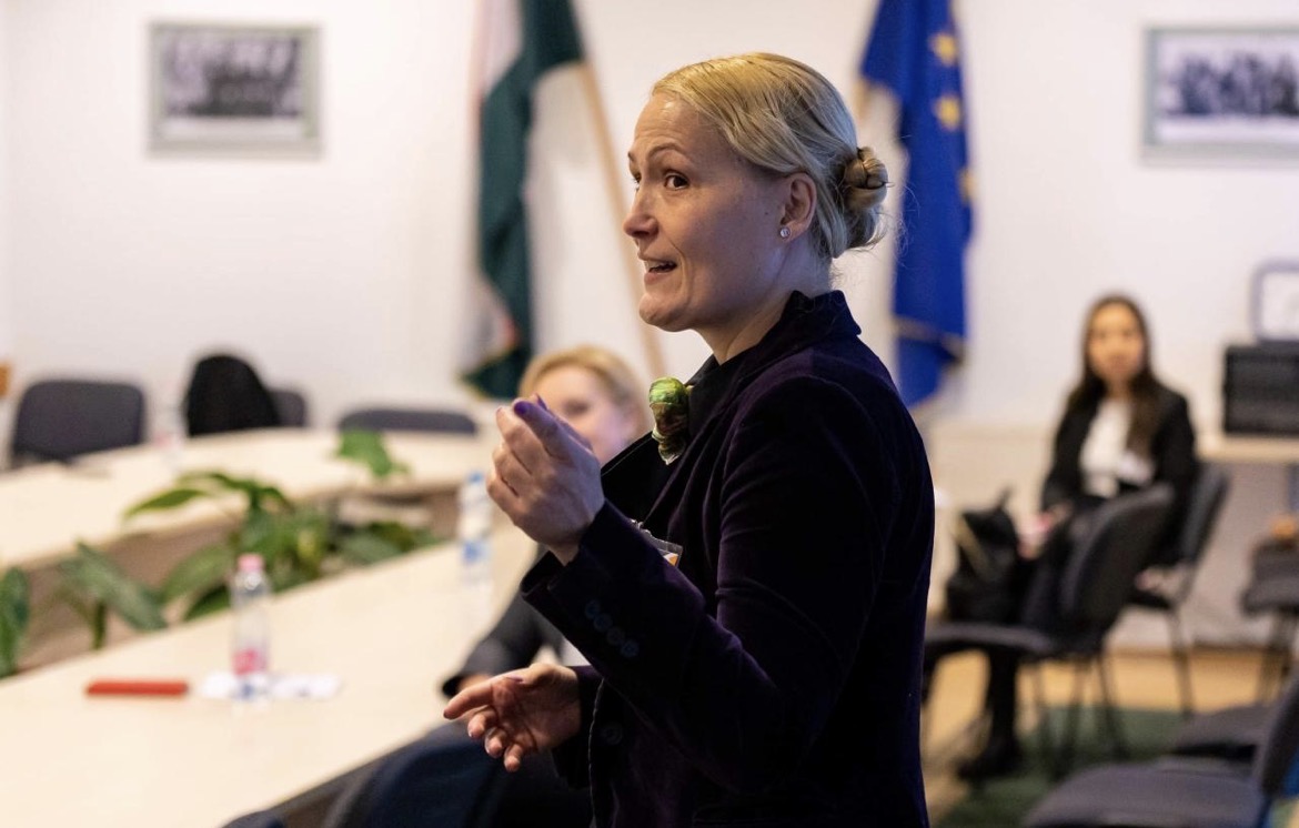 Dr. Mária Keresztes speaking