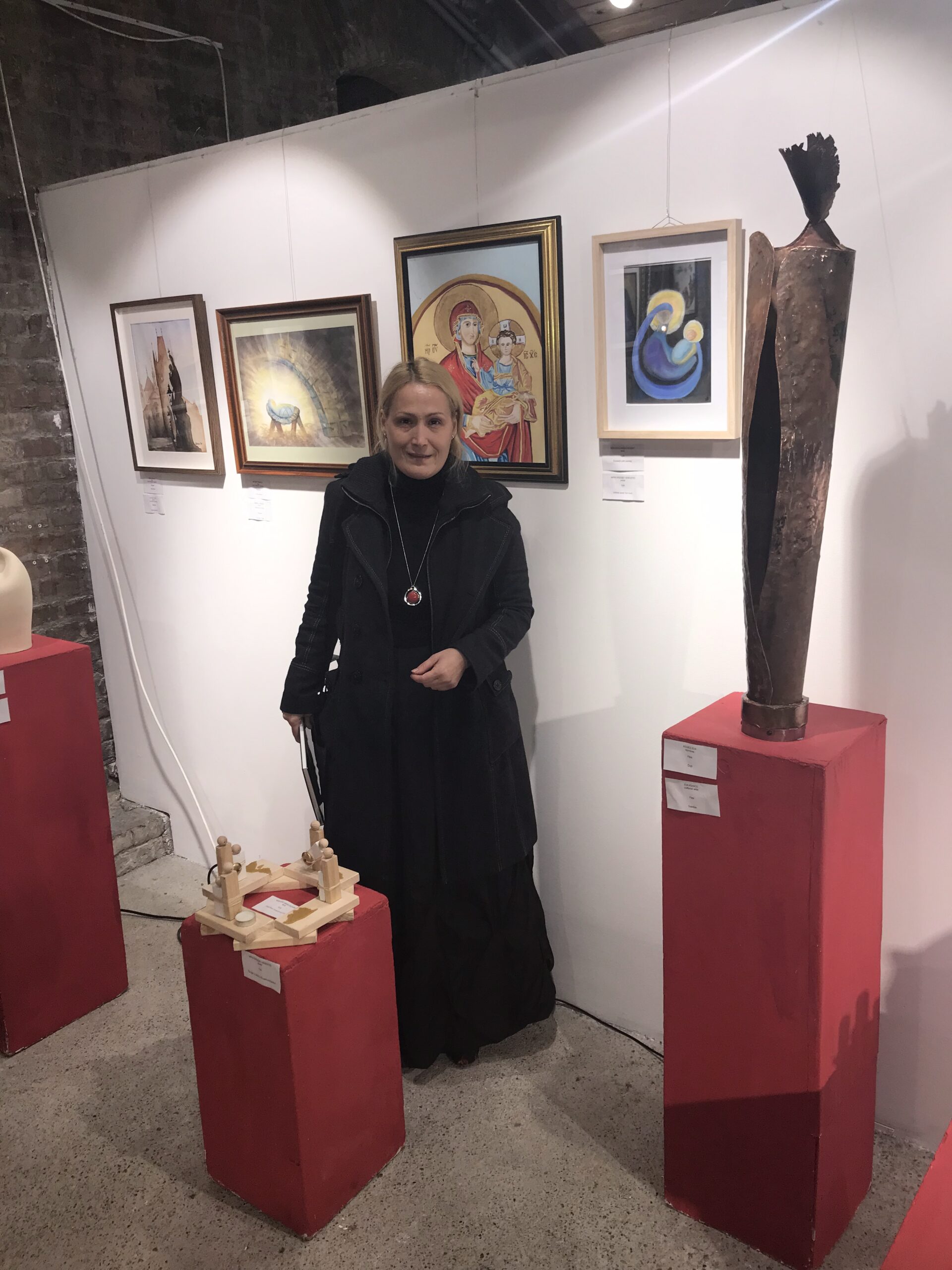 Dr. Mária Keresztes at a group exhibition